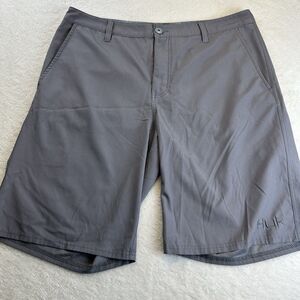 HUK Fishing Mens Performance Fishing Shorts Gray Size 34